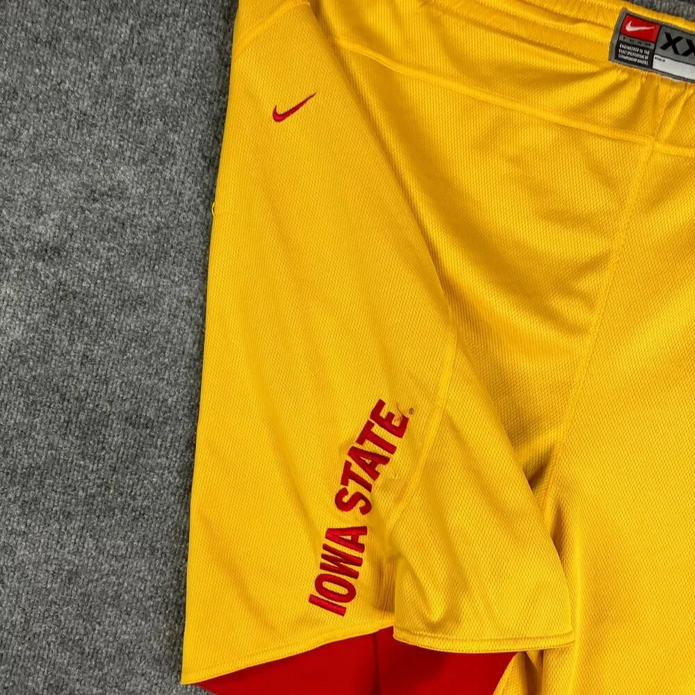 Nike Team Iowa State Shorts Men XXL Red Athletic Mesh NCAA Basketball Reversable